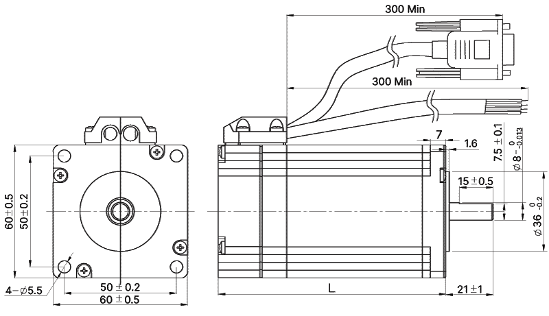 Шаговый двигатель с энкодером 86HSE4N-BC38