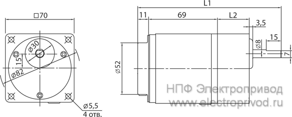 Габаритные размеры асинхронного двигателя 7SDGE-10